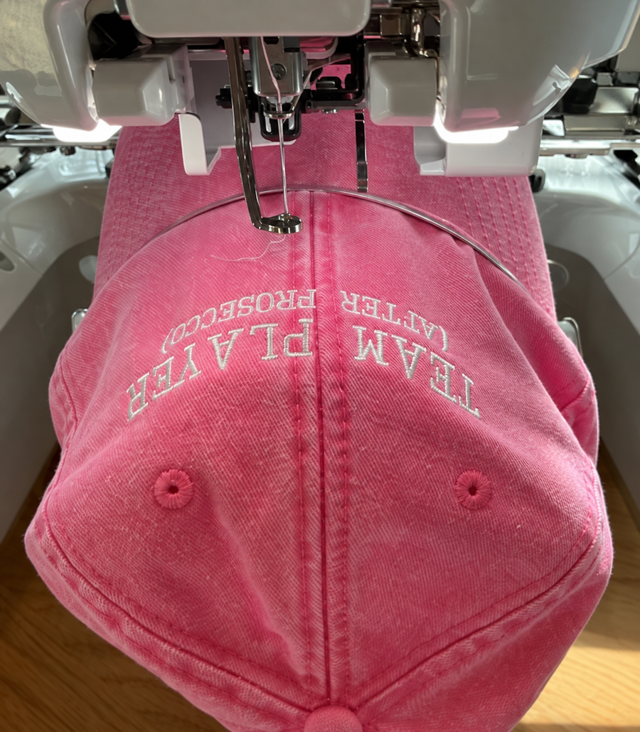 We embroider it